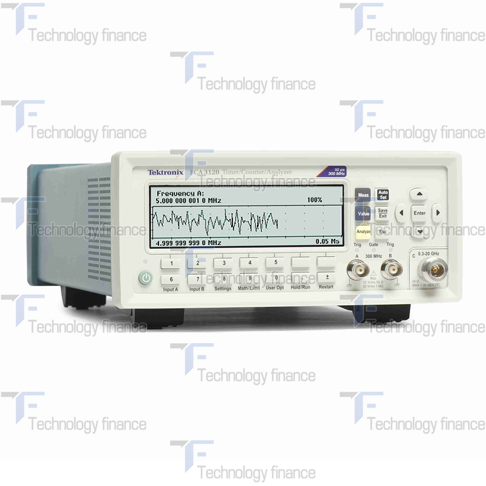 Передняя панель цифрового частотомера Tektronix FCA3003