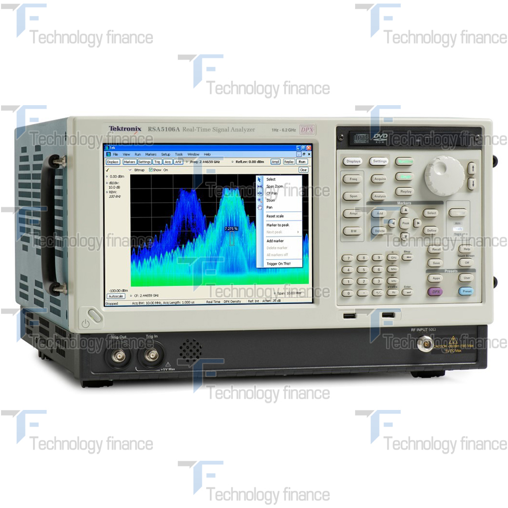 Фронтальная панель анализатора спектра Tektronix RSA5106B